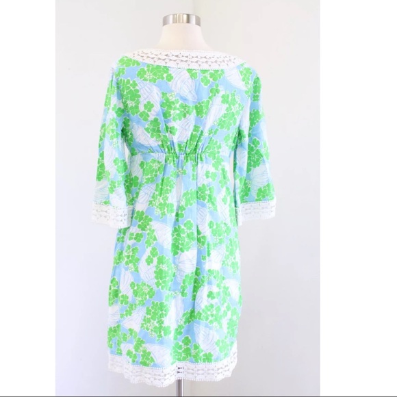 Lilly Pulitzer Seashell Floral Lace Trim Dress - Picture 7 of 9